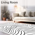thumbnail image 2 of ODIKA 5'x7' Machine Washable Non-Slip Area Rug, Abstract Wave Motion Design Modern Floor Covering with Flowing High Traffic Rug, Black, 599785, 2 of 7