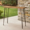 thumbnail image 3 of Noble House Denali Outdoor Teaked Acacia Wood Bar Table with Metal Iron Frame, 3 of 20