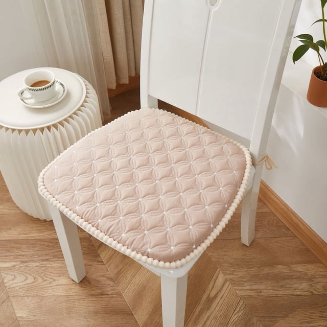 Nvzi Cojín para jardín, terraza, hogar, cocina, oficina, grueso y cómodo, 16,53 x 17,32 pulgadas (beige)