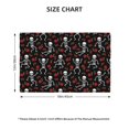 thumbnail image 2 of Rocae Skeleton with Roses Printed Heat Resistant Place Mats,Classic Hemstitch Cloth Fabric Placemats Imitation Linen Place Mat Table Mats 18x12 inch, 2 of 5