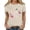 #03 Beige, variant on Busydd Women's T-Shirts Mother's Day Round Neck Graphic Tees Casual Basic Summer Short Sleeve Tops for Women L