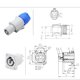 thumbnail image 4 of 10x Conector Powercon de CA de 3 , Enchufe Macho NAC3FCA, Enchufe de AlimentacióN de CA 20A/250V para Luz de Escenario, Pantalla LED Gris, 4 of 5