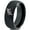 Black Dome Tungsten, variant on Tungsten Bird Watching Aves Band Ring 8mm Men Women Comfort Fit Black Dome Polished