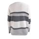 thumbnail image 4 of Pntutb Otoño Invierno Mujer Punto Cuello en V Costura Botón Rayas Suéter top Pntutb Pntutb-48, 4 of 6