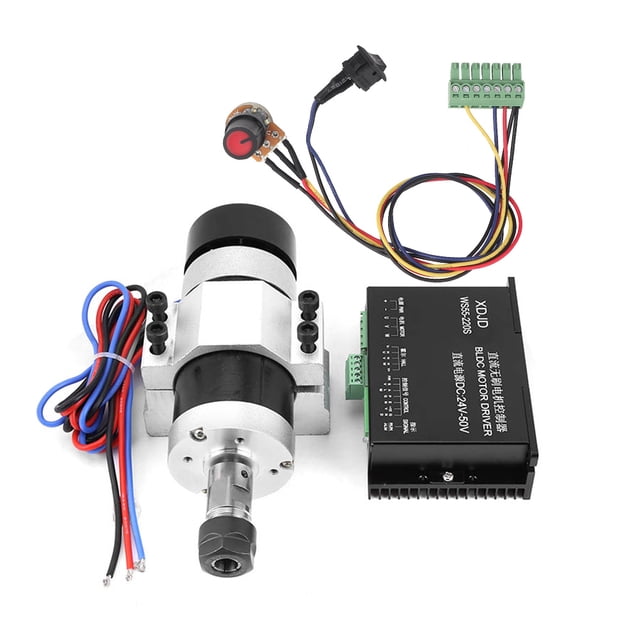 Milling Motor, High Speed Air Cooled ER16 500W Speed Controller Brushless Spindle Motor, For DIY Engraving Water Pump