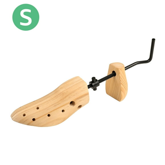 GJWL 2-Way Wooden Adjustable Shoe Stretcher Expander for Men Women Boot Shoes Size US9-14 Universal Fit for Different Shoe Types Stretch to Relieve Pressure, S 1