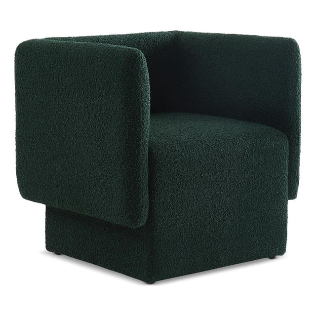 Meridian Furniture Fauteuil d'Appoint en Tissu Bouclé Vert Vera