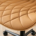 thumbnail image 7 of Kidol & Shellder PU Leather Desk Chair, Adjustable Swivel Office Chair, Upholstered Modern Task Chair with Wheels, Ergonomic Swivel Chair, High Back Chair, Camel, 7 of 7