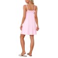 thumbnail image 3 of INSPIRE CHIC Women's Lingerie Ruffle Sleeveless Soft Nightgown V Neck Chemise Loungewear M Pink, 3 of 6