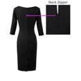 thumbnail image 4 of Lápiz delgado Dress VFSHOW Little Black con cremallera frontal 3601 BLK, 4 of 6