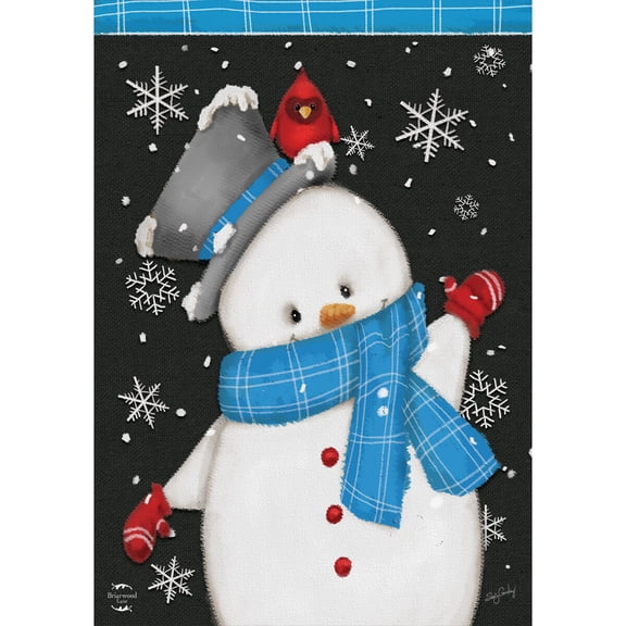 Briarwood Lane Garden Flag 12x18 For Outdoor Jolly Winter Snowman For Winter Garden Flag Flags For Outside