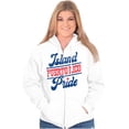 thumbnail image 3 of Island Puerto Rican Pride Se Levanta Unisex Fleece Graphic Zip Up Hoodie Brisco Brands 2X, 3 of 5