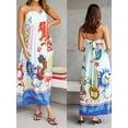 thumbnail image 3 of nvzhuang Women Sleeveless Dress Summer Tie Back Party Dress for Vacation Cocktail Beach Streetwear, 3 of 9