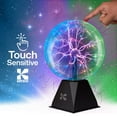 thumbnail image 4 of Katzco Colorful Plasma Ball - 8 Inch Static Electricity in a Vacuum Pressurized Glass Globe - Multicolor, Nebula, Thunder Lightning, Plug-in - for Parties, Decorations, Prop, Home, STEM, 4 of 15