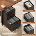 thumbnail image 4 of Farmhouse L Shaped Computer Desk with 2 Drawers and Storage Shelves, Reversible 86.6" Gaming Desk with LED Lights, Corner Office Desk for Home Office, Bedroom, Living Room, 4 of 7