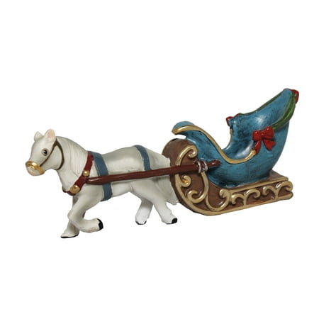 Miniature Sleigh - GiftCraft Miniature Fairy Garden Christmas Horse And Sleigh