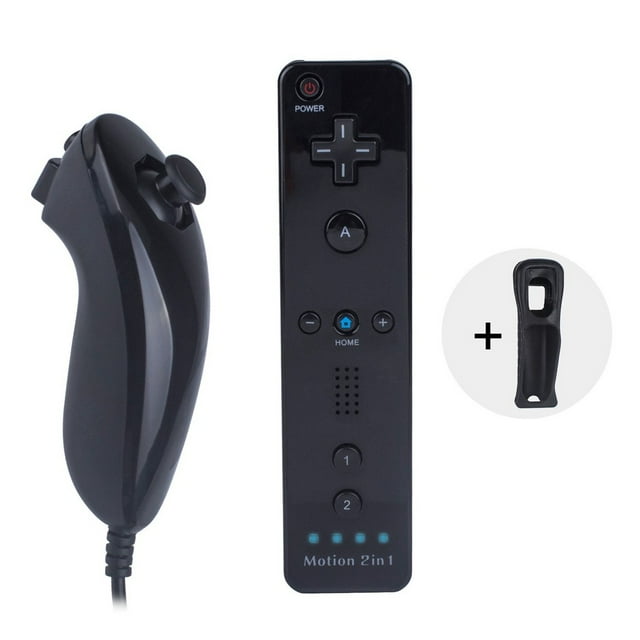 Manette Wii Remote Plus et Nunchuck avec Étui en Silicone et Dragonne - (Produit de Tierce Partie)