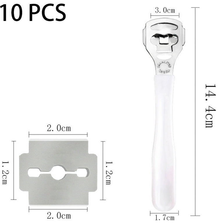 NOGIS Callus Remover for Feet, Foot Callus Shaver Heel Hard Skin Remover  for Hand Feet Pedicure Razor Tool Shavers with Stainless Steel Handle 10