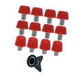 thumbnail image 1 of Almencla 12 Pcs Pointes de Chaussures de Football Remplacement pour Terrain Ferme Rouge, 1 of 8