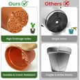 thumbnail image 5 of 10 Pack 6 Inch Plant Pots with Drainage and Saucers, Plastic Flower Pots for Indoor and Outdoor Plants, Stackable Nursery Planters for Houseplants and Herbs, Terracotta, 5 of 6