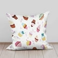 thumbnail image 3 of Cushion Throw Cover Cartoon Delicious Cupcakes Colorful Sweet Berries Chips Chocolate for Home Decor,Pillow Cases for Couch Bedroom Living for Women Men 18X18 Inch Pack of 2, 3 of 6