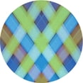 thumbnail image 1 of Ahgly Company Tapis d'Intérieur Rond Lavable en Machine Vert Algue Transitionnel, 4 Pieds Rond, 1 of 7