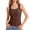 Coffee, variant on Women's Solid Tank Tops with Built In Bras Warm Slim Fit Vest Camisoles Seamless Underwear Trendy Summer Fall Essentials Clothes