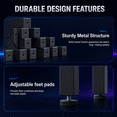 thumbnail image 6 of GTPLAYER  55" Large RGB Sturdy Gaming Desk with Mouse Pad T-Shaped Office Chair Computer Desk Spacious Work Surface Table, Black, 6 of 8