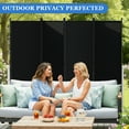 thumbnail image 5 of SUNALLY Rolling Room Dividers 6FT 4 Panel, Folding Privacy Screens with Lockable Wheels, 88" W Portable Wall Divider Room Separation for Porch Living Room Dorm Studio Office, Black, 5 of 7