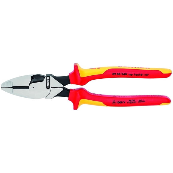Knipex 9-1/2 in. Steel High Leverage Insulated Lineman's Pliers