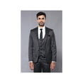 thumbnail image 5 of Men 3pc European Vested Suit WESSI by J.VALINTIN Extra Slim Fit JV26 Dark gray, 5 of 9