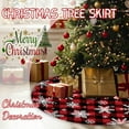 thumbnail image 6 of Christmas Tree Skirt, 30 Inch Red Countryside Tree Skirt with White Snowflake Printed, Small Rustic Tree Mat for Home Party Holiday Winter Indoor Xmas Decorations, 6 of 6