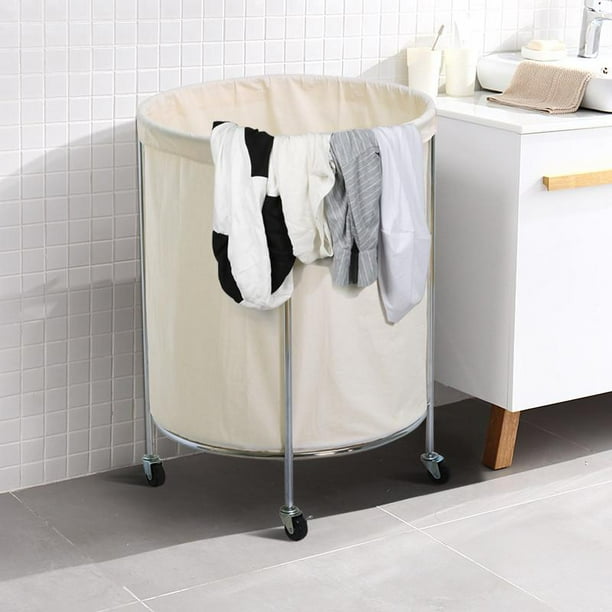 Topeakmart Heavy Duty Large Round Laundry Basket Dirty Clothes Hamper