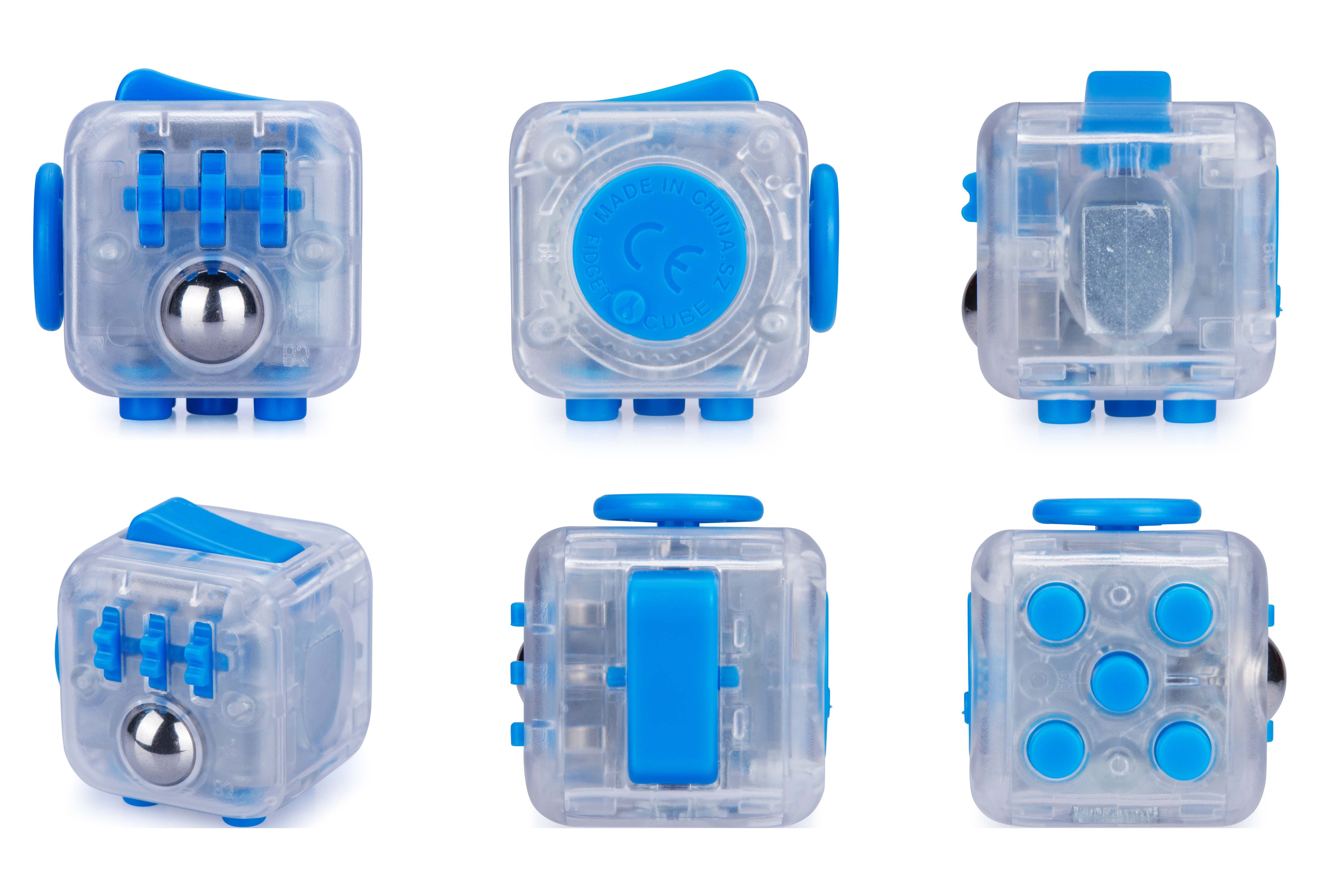 Fidget Cube by Antsy Labs Series 3 Transparent Blue - Fidget Toy Ideal for Anti-Anxiety, ADHD and Sensory Play by ZURU