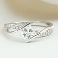 thumbnail image 3 of Rosec Jewels Lab Diamond Bypass Engagement Ring - 6 mm Princess Cut Ring - EF-VS Quality, 14K White Gold, US 6.50, 3 of 8