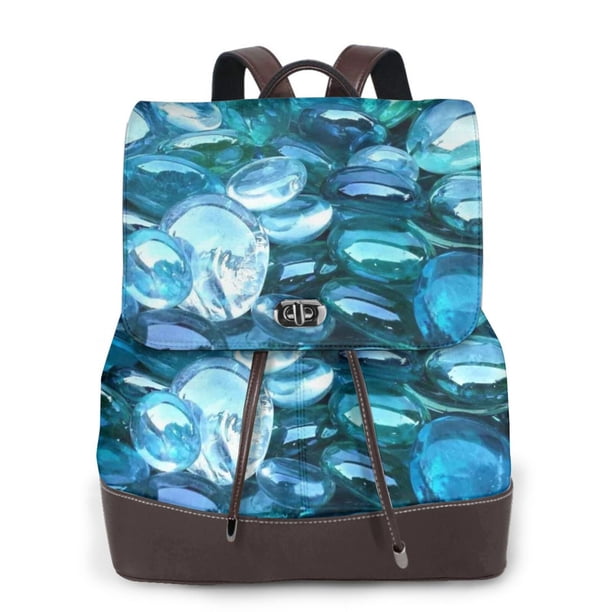 Fotbe Blue Kyanite Mochila Bolso con Estampado para Mujer, Mochila Antirrobo de Nylon Impermeable, Bolsa Ligera de Hombro