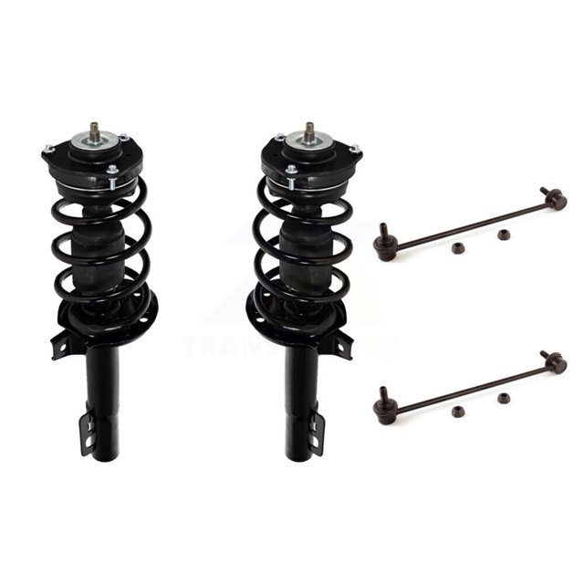 Transit Auto Front Complete Shock Assembly and TOR Link Kit for Car Volkswagen Jetta with 50mm Outside Strut Housing Diameter - Left Right Side (Driver Passenger) KSS-104198