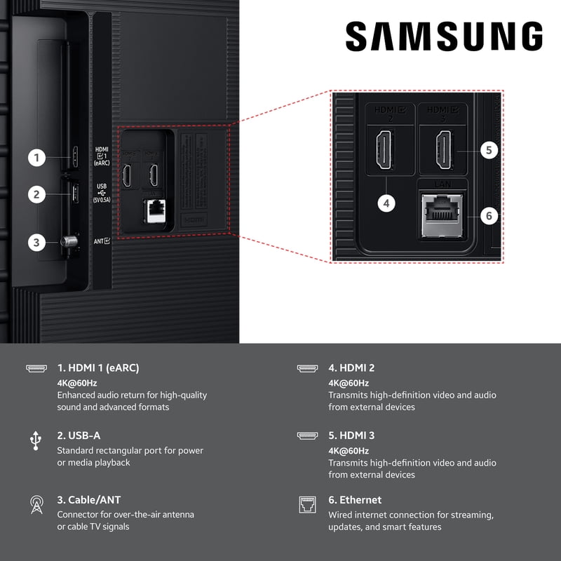 Samsung 58" Class Crystal UHD U8000F 4K Smart TV 2025 UN58U8000FFXZA gallery view
