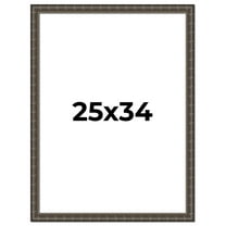 25x34 Frame Black Bamboo Solid Wood Picture Frame Width 1.5 Inches | Interior Frame Depth 0.5