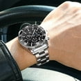 thumbnail image 6 of OLEVS Mens Chronograph Watch Black/Silver 42.5mm Outdoor Watch, Stainless Steel Strap 2870, 6 of 12