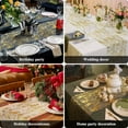 thumbnail image 3 of TETOU 2pcs Gold Table Runner 11*108" Sequin Glitter Foil Metallic Thin Mesh Tablecloth for Banquet Christmas Table Decor, 3 of 13