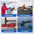 thumbnail image 3 of 42'' Ice Scraper and Extendable Snow Brush for Car Windshield with with Foam Grip and 360° Pivoting Brush Head Snow Scraper,Snow Pushing Plate, Pivoting Snow Broom, 3 of 5