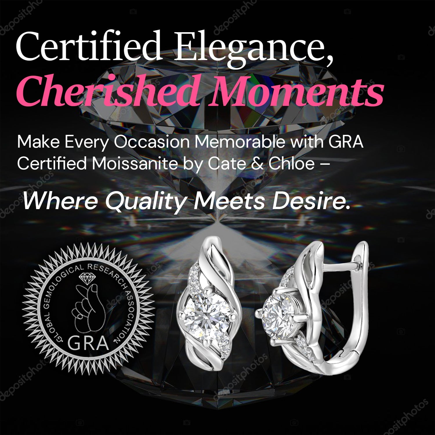 Moissanite by Cate & Chloe Evelyn 1TCW 925 Sterling Silver Drop Earrings for Women, Gift for Her