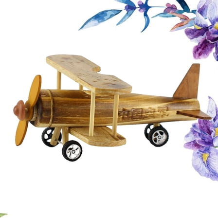 Masteelf Kids Airplane Toys Made of Premium Wood Stimulates Interest and Improves Skills 7 inches