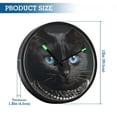 thumbnail image 3 of Indoor 12' Voice-Activated Luminous Decoration Wall Clock With LED Night Light Black Cat with Blue Eyes, 3 of 8