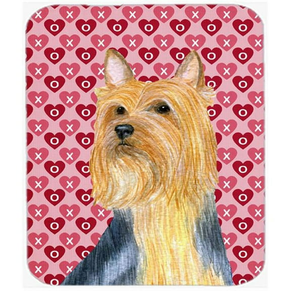 Silky Terrier Hearts Love And Valentines Day Mouse Pad, Hot Pad or Trivet