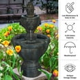 thumbnail image 3 of Pure Garden Polyresin Lawn and Garden Water Fountain with Lion Head Detail, 3 of 7