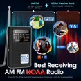 thumbnail image 3 of Radio meteorológica Greadio NOAA AM/FM portátil con pilas, 3 of 7