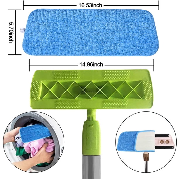 Paquete De 6 Cabezales De Microfibra Para Trapeador – Lavables Y Reutilizables – Limpieza Húmeda Y Seca En Todo Tipo De Pisos