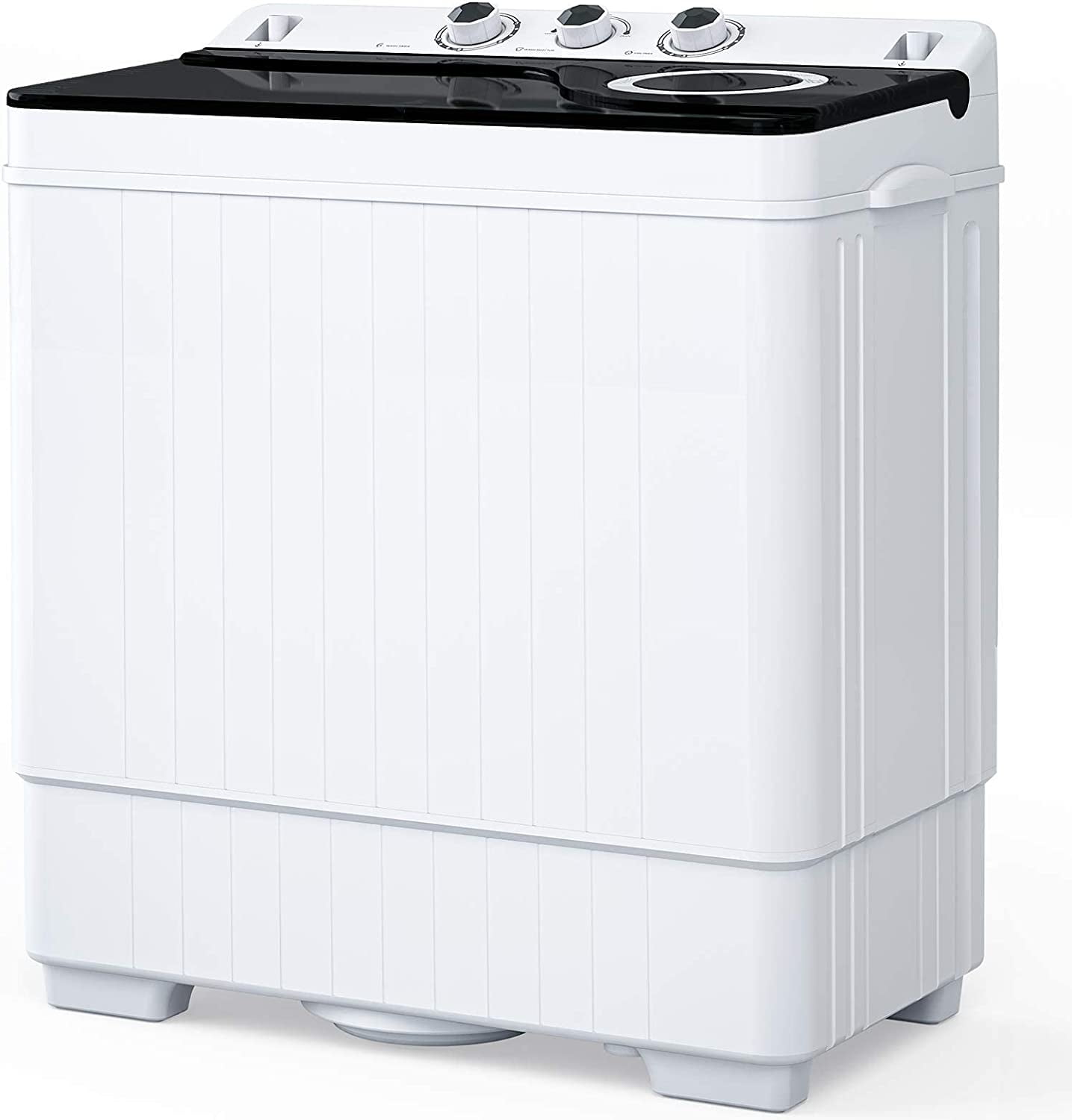 Dalxo 18lbs. Capacity Washer Twin Tub 2.33 cu.ft. Portable Washer & Dryer  Combo Washing Machine in Gray-Black HDABWM1002 - The Home Depot